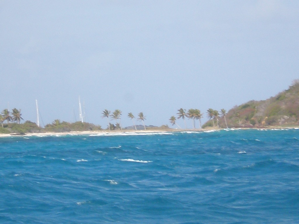 coup de vent sur le mouillage de Mayreau