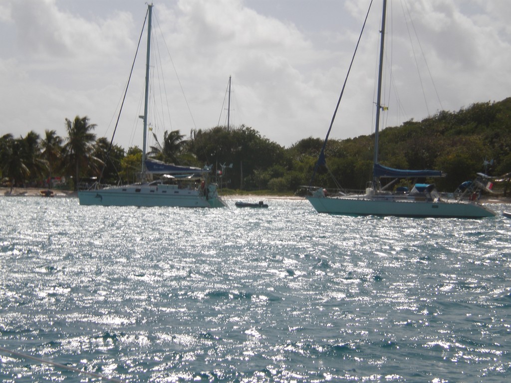 mouillage étape de croisiere aux Grenadines