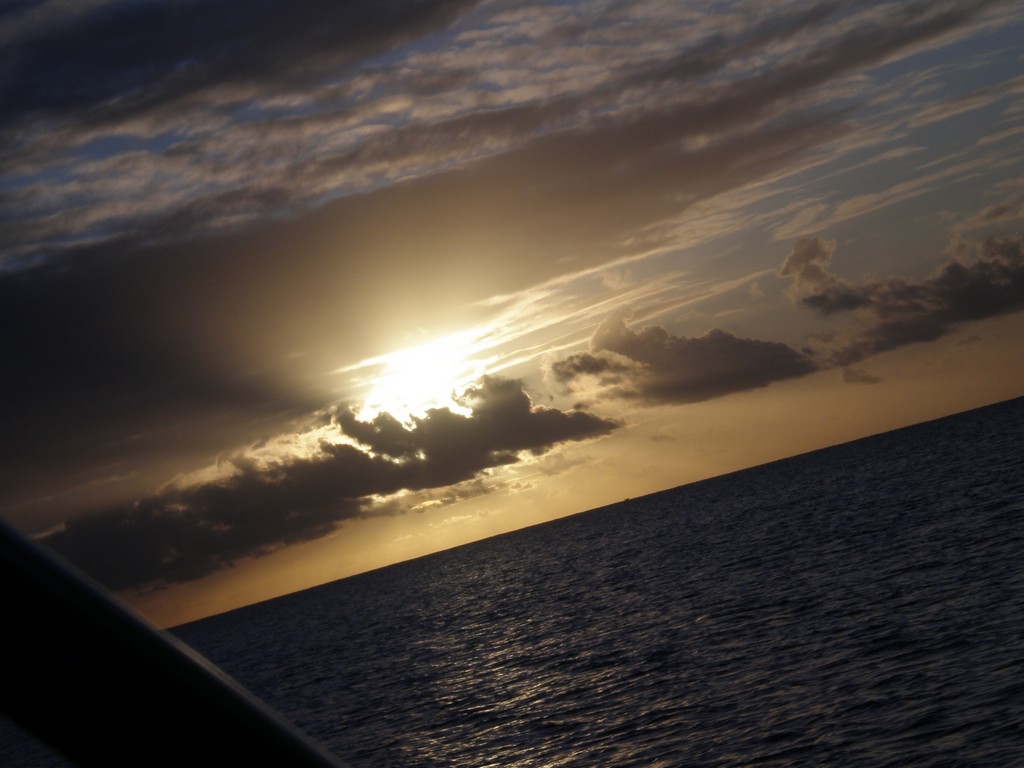 Fin de journée sur la mer caraîbe