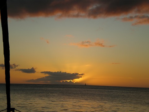 Fabuleux coucher de soleil des Antilles