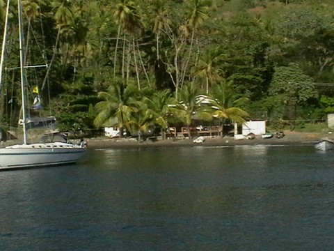 Aux mouillage pendant la croisière