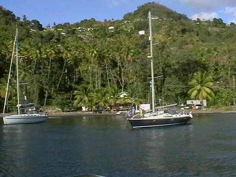 Mouillage paisible à saint vincent les grenadines